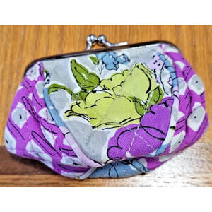 Vera Bradely Coin Purse in Watercolor Kisslock Retired Summer 2011
